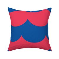 waves dazzled blue and candied red - kids jumbo brights - perfect for wallpaper curtains bedding