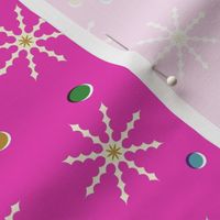 Snow Day (Dark Pink) || festive snowflakes & spots