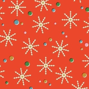 Snow Day (Red) || festive snowflakes & spots