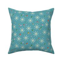 Snow Day (Turquoise) || festive snowflakes & spots