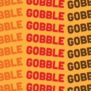 Thanksgiving Fabric, Gobble Gobble Pattern Fall Fabric Gold, Orange, Red, Brown - LAD21