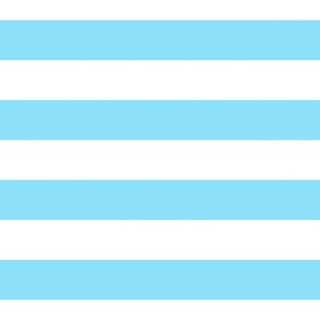cloud blue 3 inch horizontal stripes - kids jumbo brights - perfect for wallpaper curtains bedding