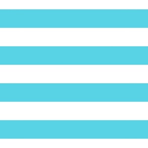 crisp blue 3 inch horizontal stripes - kids jumbo brights - perfect for wallpaper curtains bedding
