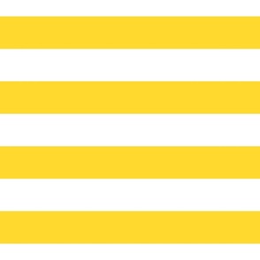 sunray yellow 3 inch horizontal stripes - kids jumbo brights - perfect for wallpaper curtains bedding