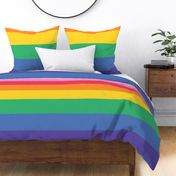 rainbow 6 inch horizontal stripes - kids jumbo brights - perfect for wallpaper curtains bedding