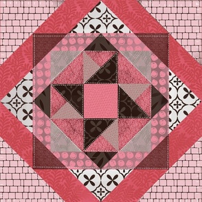 pink quilted design large