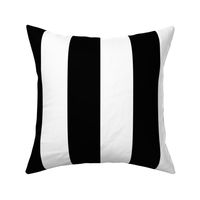 black and white 3 inch vertical stripes - kids jumbo brights - perfect for wallpaper curtains bedding