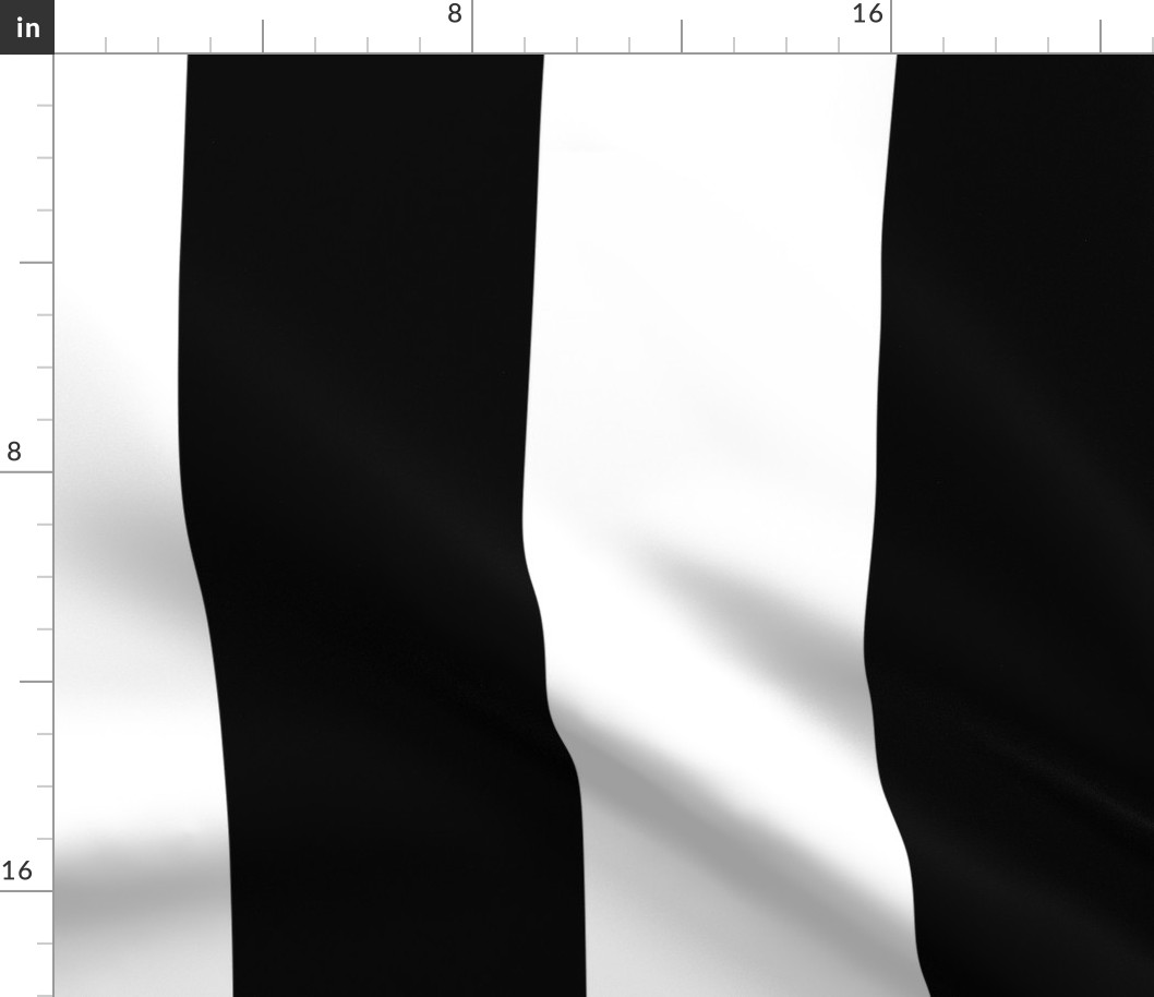 black and white 6 inch vertical stripes - kids jumbo brights - perfect for wallpaper curtains bedding
