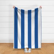 dazzled blue 6 inch vertical stripes - kids jumbo brights - perfect for wallpaper curtains bedding