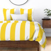 sunray yellow 6 inch vertical stripes - kids jumbo brights - perfect for wallpaper curtains bedding