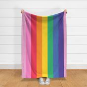 rainbow 6 inch vertical stripes - kids jumbo brights - perfect for wallpaper curtains bedding