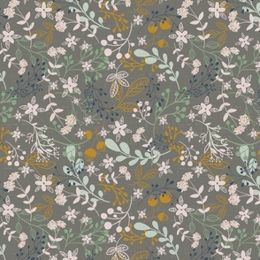  Woodland Wilderness Floral_gray Small