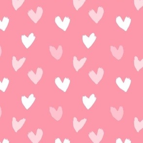 Watercolor Hearts - Light Pink