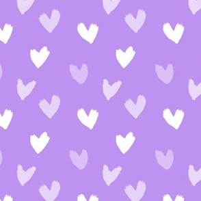 Valentine Watercolor Hearts - Lavender