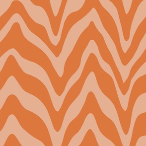 Wavy lines Orange Peach (large)