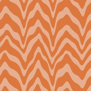 Wavy lines Orange Peach