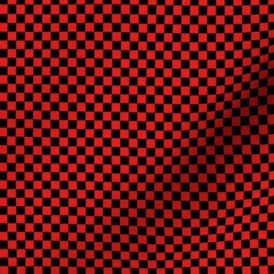 bright red e31d1a and black checkerboard 25 squares - checkers chess games