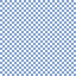 cornflower blue 7ba1d8 and white checkerboard 25 squares - checkers chess games