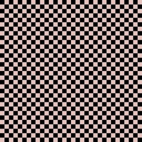 dusty pink e5c3bd and black checkerboard 25 squares - checkers chess games