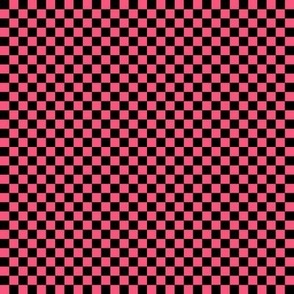 hot pink f9557c and black checkerboard 25 squares - checkers chess games