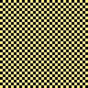 lemon yellow ffec70 and black checkerboard 25 squares - checkers chess games