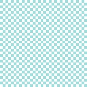 light teal 9edfdd and white checkerboard 25 squares - checkers chess games