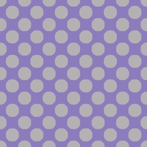 Large grey polkadot on purple