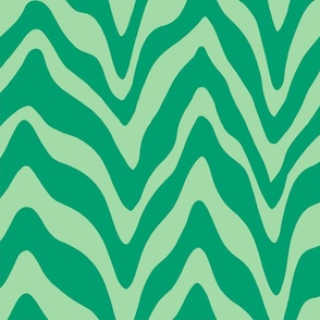Wavy Lines Mint and Kelly Green (large)