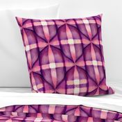 pink and purple plaid, watercolor