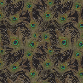 peacock feather polka dot