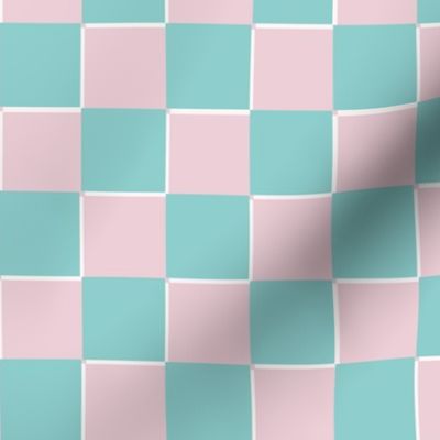 Spooketti  checkerboard pink and green