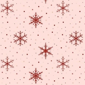 Snowflakes on pink