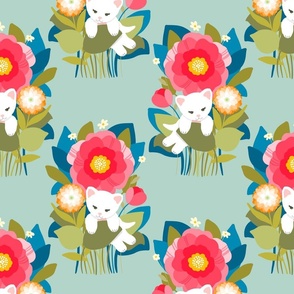 12inch Surprise Kitten Pattern Light bg