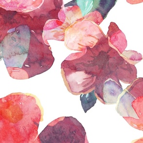 Artistic abstract watercolor floral
