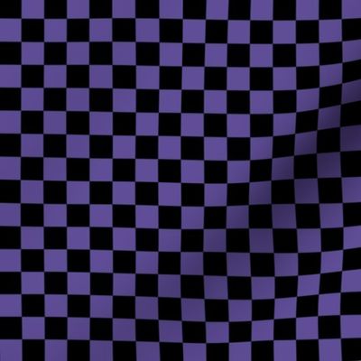 purple 5f4e97 and black checkerboard 05 inch squares - checkers chess games