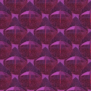 Umbrella faux sais - aubergine 