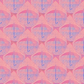 Umbrella faux sais - pink