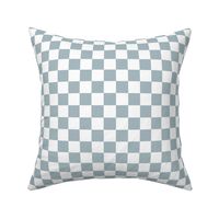 slate blue a7bac0 and white checkerboard 1 inch squares - checkers chess games