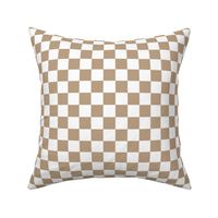 tan bca184 and white checkerboard 1 inch squares - checkers chess games