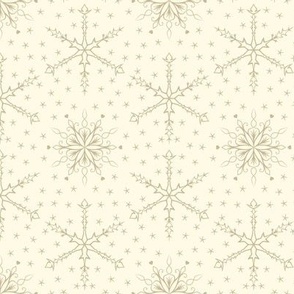 snowflakes tilework on cream