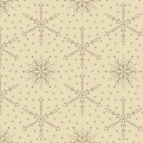 snowflakes tilework on tan