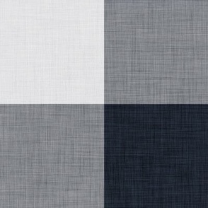 02 Graphite- Gingham- Extra Large- 4 Inches- Plaid- Vichy Check- Checked- Linen Texture- Dark- Petal Solids Coordinate- Solid Color- Faux Texture Wallpaper- Halloween- Gray- Grey