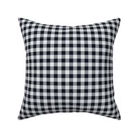 02 Graphite- Gingham- Small- Half Inch- Buffalo Plaid- Vichy Check- Checked Wallpaper- Petal Solids Coordinate- Halloween- Gray- Grey