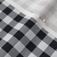 02 Graphite- Gingham- Small- Half Inch- Buffalo Plaid- Vichy Check- Checked Wallpaper- Petal Solids Coordinate- Halloween- Gray- Grey