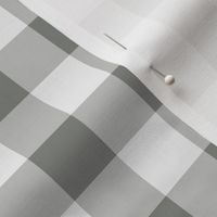 03 Pewter- Large- Medium- 1 Inch- Buffalo Plaid- Vichy Check- Checked Wallpaper- Petal Solids Coordinate- Gray- Grey- Natural- Ecru- Taupe- Neutral