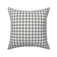 03 Pewter-Gingham- Small- Half Inch- Buffalo Plaid- Vichy Check- Checked Wallpaper- Petal Solids Coordinate- Gray- Grey- Natural- Ecru- Taupe- Neutral