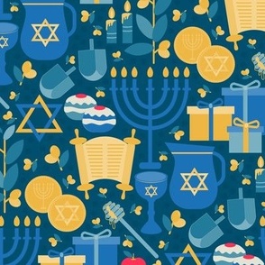 Hanukkah Sameach Damask