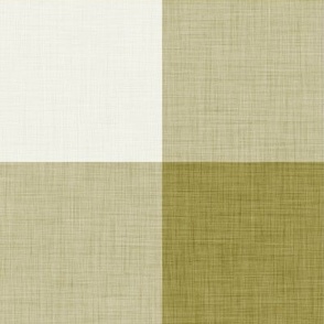 08 Moss- Gingham- Extra Large- 4 Inches-  Plaid- Vichy Check- Checked- Linen Texture- Petal Solids Coordinate- Wallpaper- Brown- Earthy Green- Natural Earth Tones- Fall- Autumn