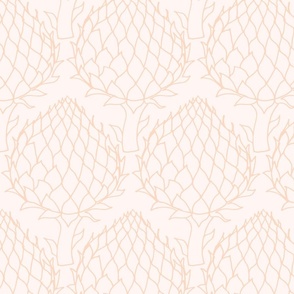 globe artichoke extra large scale blush pink by Pippa Shaw