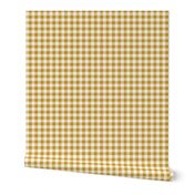09 Mustard- Gingham- Medium- 1 Inch- Buffalo Plaid- Vichy Check- Checked Wallpaper- Petal Solids Coordinate- Gold- Ochre- Honey- Saffron- Neutral- Natural Earth Tones- Fall- Autum